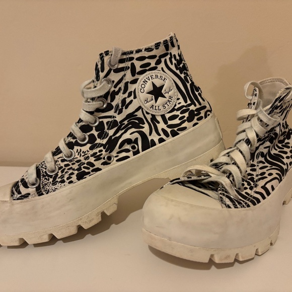 Converse Shoes - Converse Chuck Taylor All Star Lift Platform Chucks High Top Sneakers Zebra 8.5